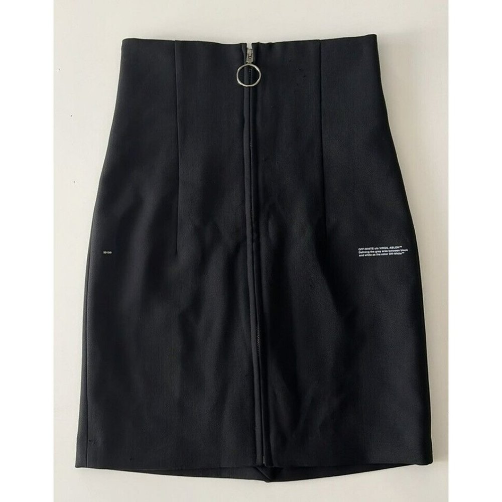 Off-White High-Rise Wool Pencil Skirt Formal Streetwear, US 6 Msrp $795